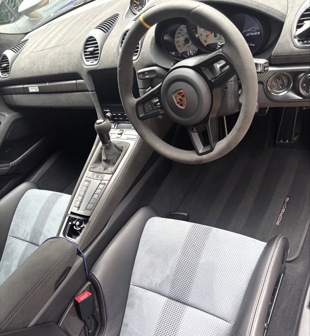 Porsche GT4 RS Alcantara interior detailed
