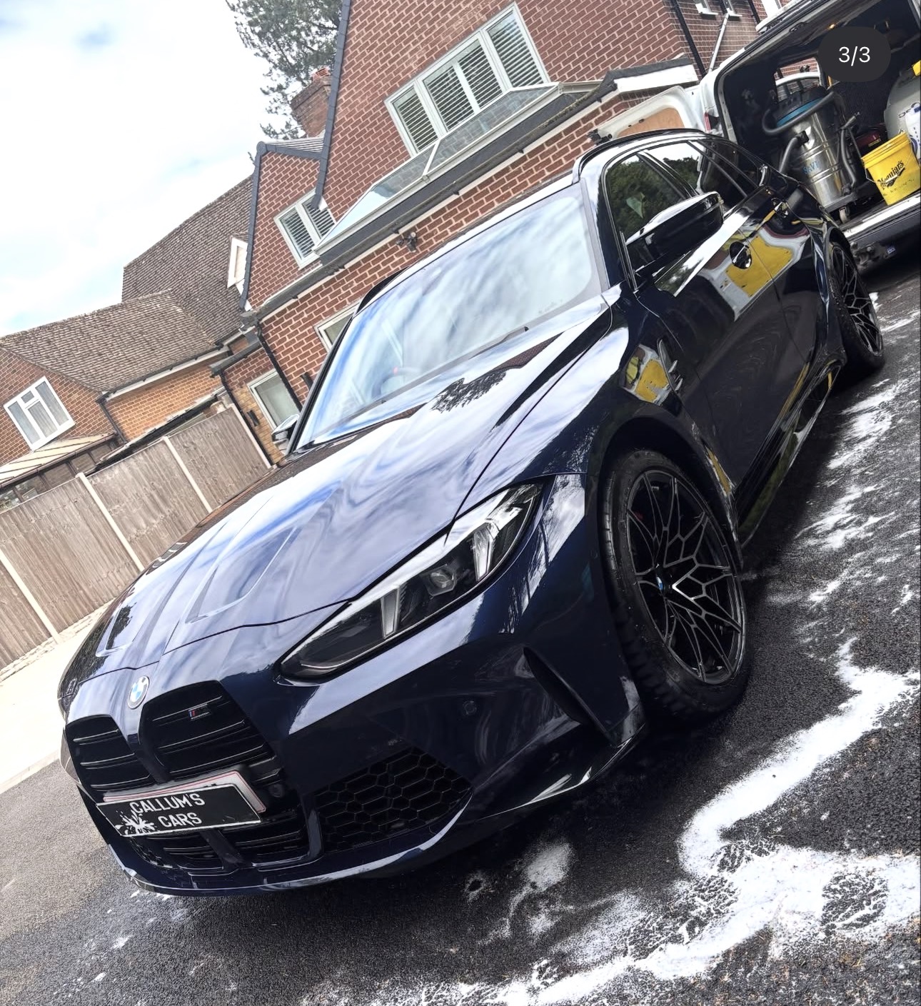 Dark BMW M4 mid maintenance wash